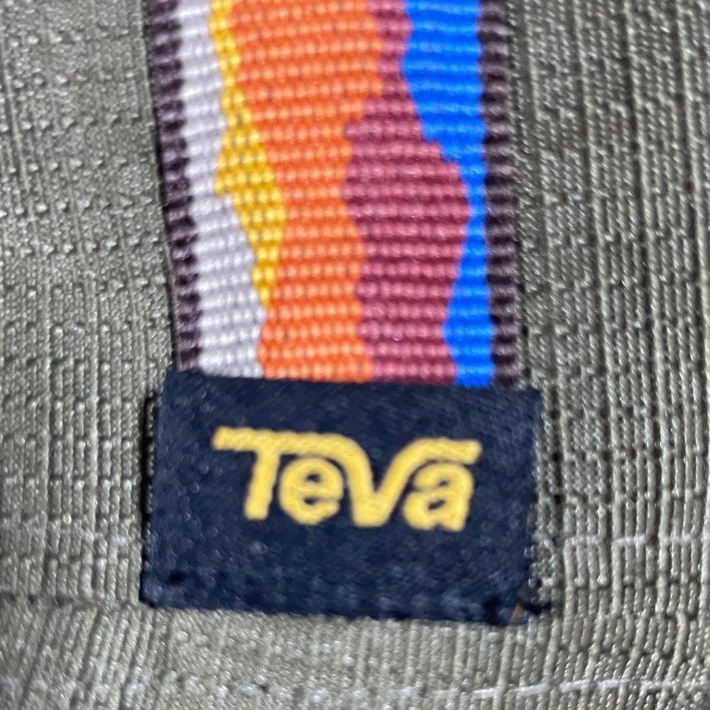 Teva Olive Green Bucket Hat with Multicolor Patch - Picture 2 of 4